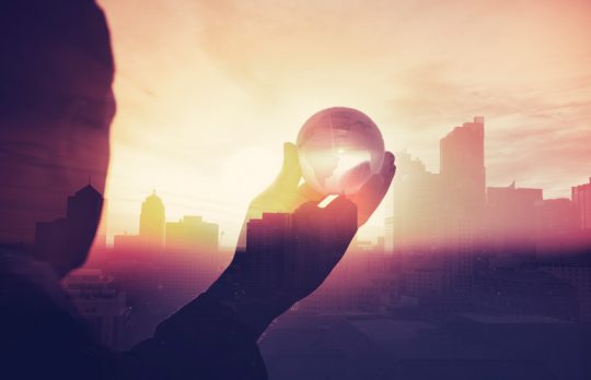 Lawyer looking at crystal ball Future of Lawyers