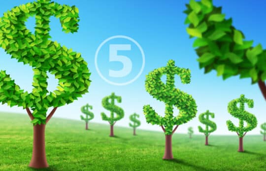 Trees growing money increasing referrals