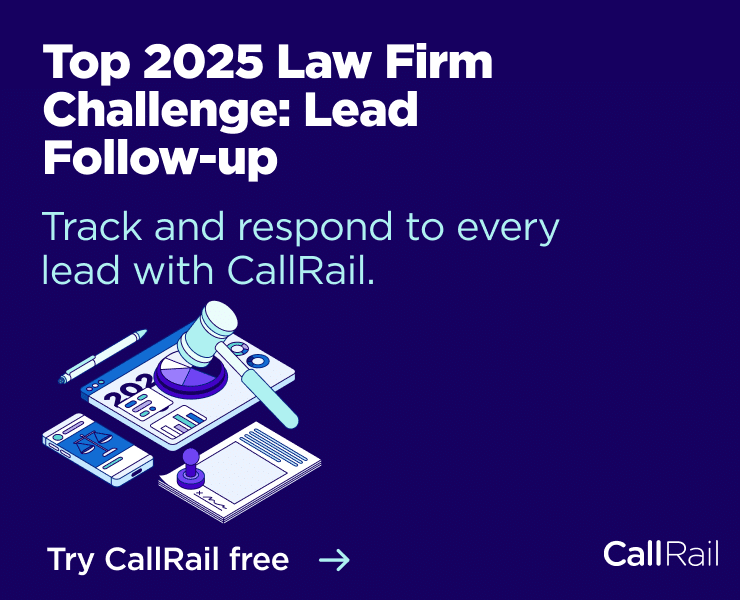 CallRail Ad spot 3 Jan 2026 Top 2025 law firm Challenge
