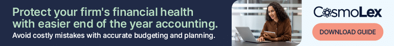CosmoLex Ad Spot #1 Nov 2025 Protect your firms financial health with easier end of the year accounting
