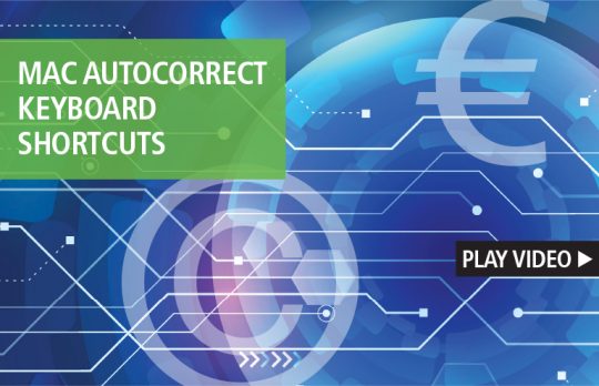 Mac autocorrect keyboard shortcuts