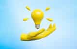hand presenting a light bulb, good ideas for rewarding referral sources