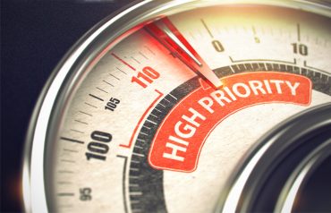 speedometer showing high priority setting goals for lawyers
