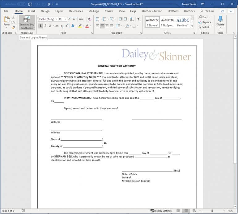 HD Word Document w AL Link