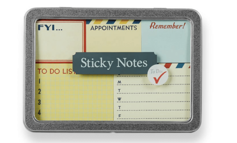 levenger white elephant gift idea sticky notes