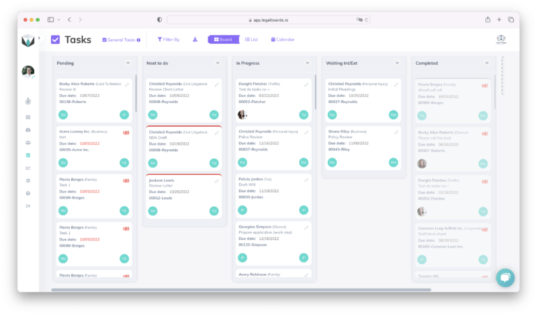 legalboards task view