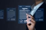 lawyer working with law firm client intake forms