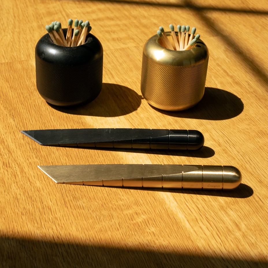 Retro Craighill brass desk knife, a luxury analog desk accessory gift for attorneys.
