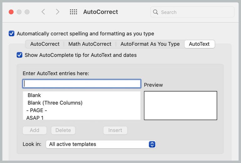 autocorrect microsoft office tricks