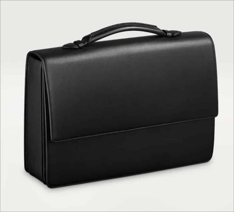 black calfskin briefcase