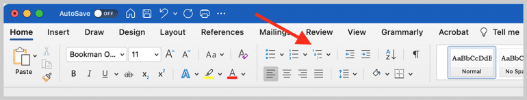 multilevel paragraph numbering