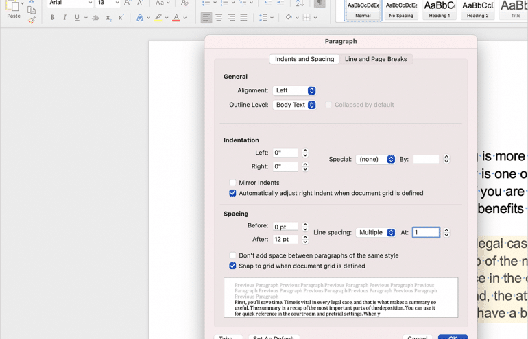 multilevel paragraph numbering