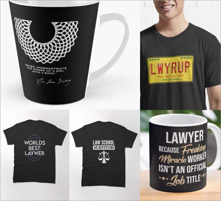 T shirts and mugs law school graduation gifts