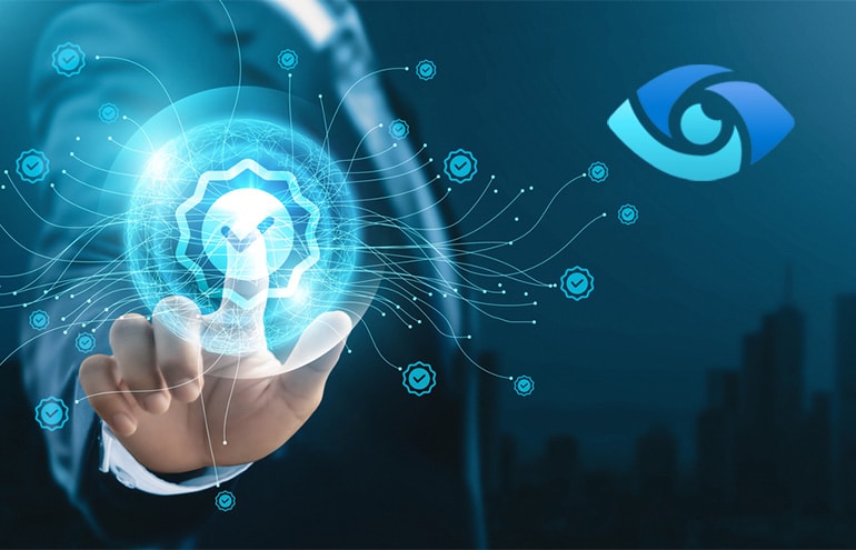 data governance, compliance and security concept with Microsoft Purview logo