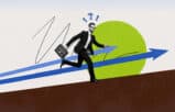 succession planning conversations - man running into the future