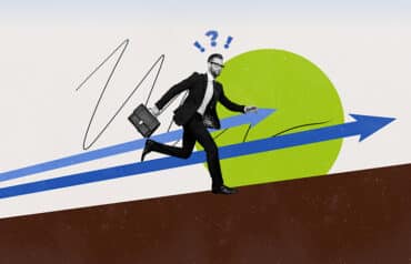 succession planning conversations - man running into the future