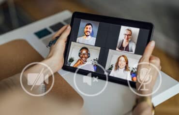 young lawyers in the zoom era, with zoom online meeting screen