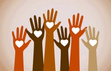 lawyer Gratitude and Acts of Service Brown hands with hearts