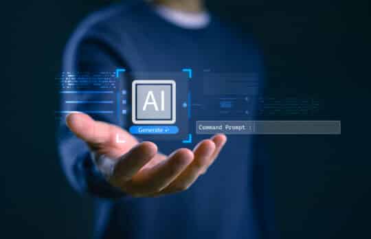 A legal professional using a laptop and phone to master metaprompting for lawyers to craft smarter AI chat prompts.