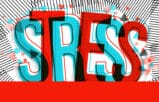 Abstract graphic of the word STRESS illustrating legal practice stress patterns.