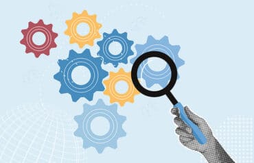 7 pillars of legal MSOs deals for law firms gears with magnifying glass