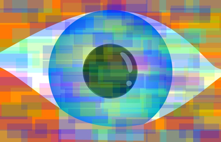 Abstract visualization of AI and attorney-client privilege data streams.