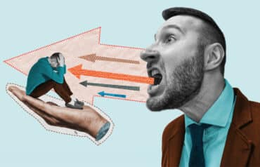 man yelling at junior employee bullying in the legal profession