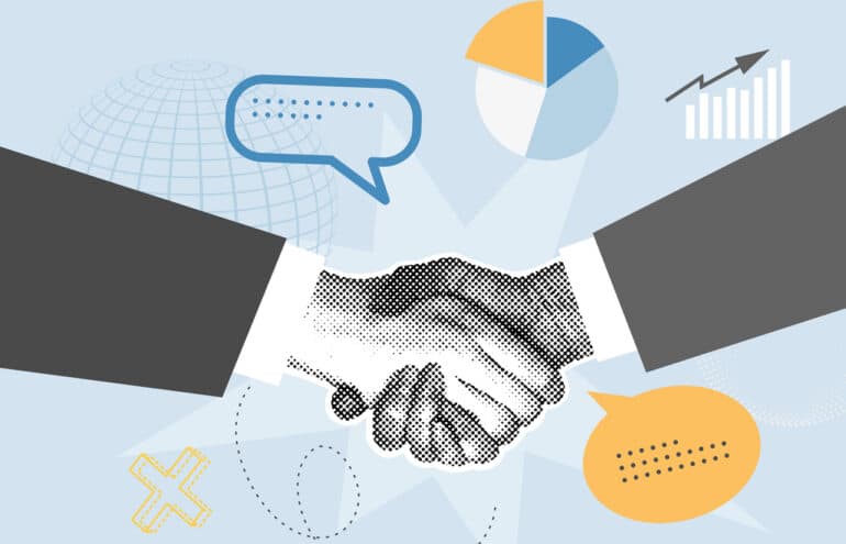strategic mindset for legal mso deals shaking hands