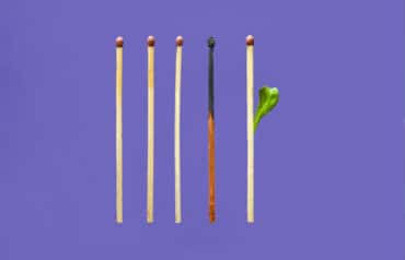 5 matchsticks representing the concept of preventing lawyer burnout