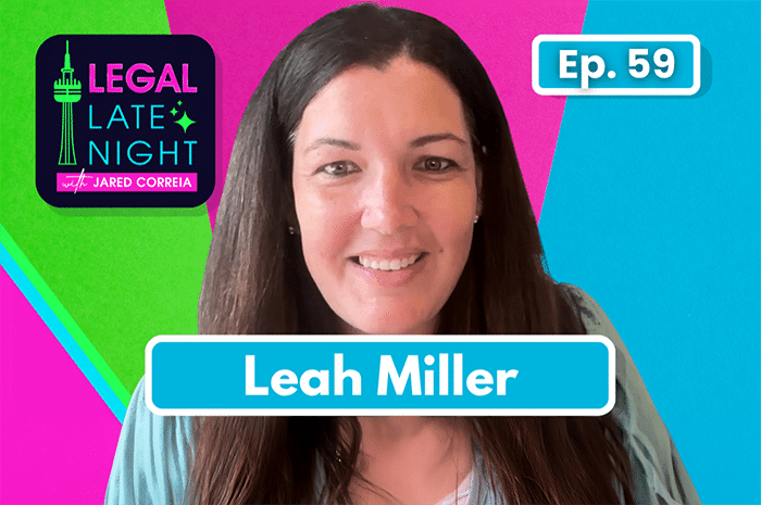Legal Late Night episode 59 featuring Leah Miller