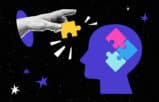 effective attorney-client communications, hand with puzzle piece conveying information to head with other puzzle pieces