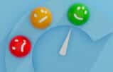 sad, neutral and happy faces meter for law firm associate satisfaction