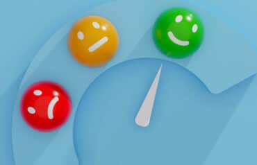 sad, neutral and happy faces meter for law firm associate satisfaction