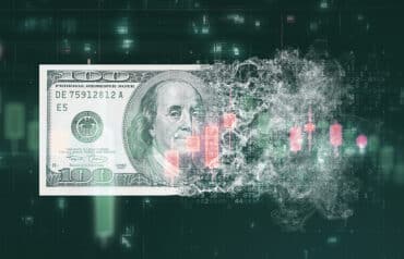 $100 bill dissolving into background law firm billing leakage
