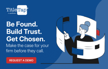 TitleTap graphic displaying law firm website design solutions to build trust and acquire clients online.