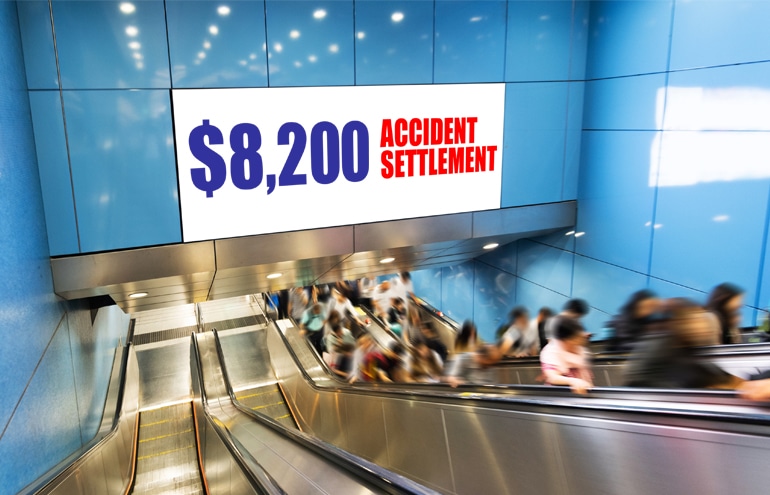 $8,200: Not Every Legal Victory Needs Eight Zeroes 1 A billboard for an accident settlement illustrating measuring success as a lawyer.