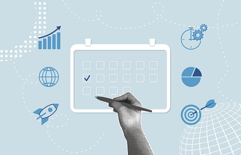 5 Weekly BD Habits for Lawyers That Survive Billable Pressure 1 calendar and marketing icons weekly business development habits for lawyers